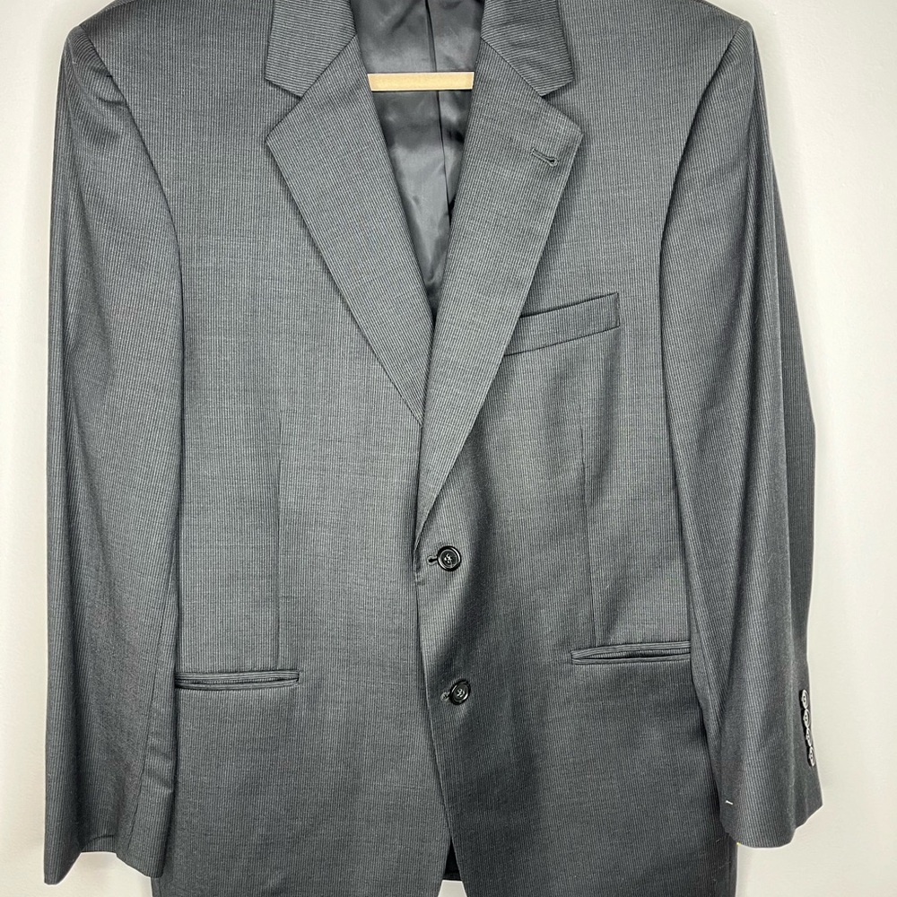 Joseph A Bank 100%WOOL Grey sports coat blazer suit jacket SIZE 42 - Picture 1 of 8